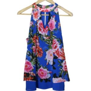Rose & Olive | Sleeveless Floral Blouse (L)